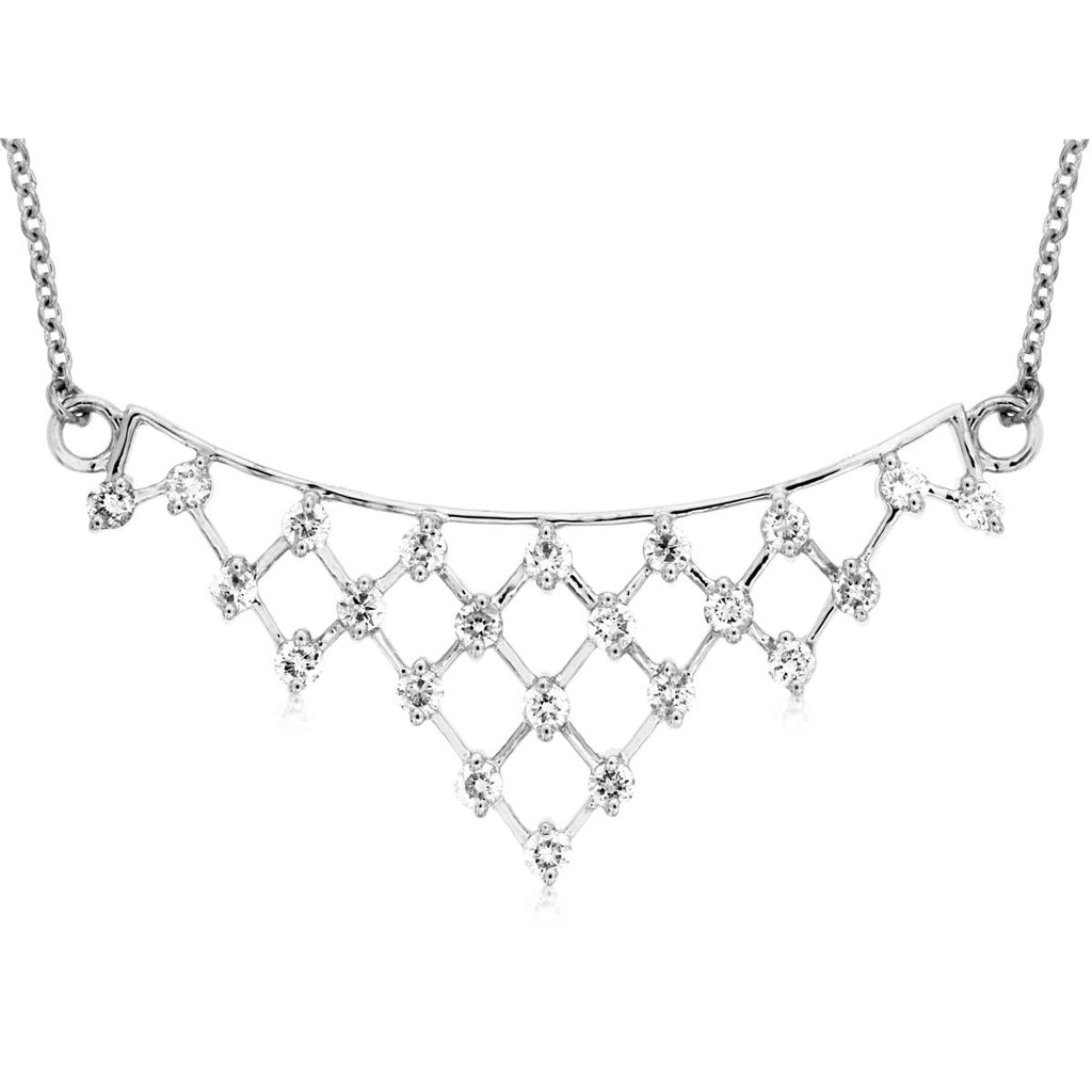 14k White Gold Diamond Necklace (.53ct)