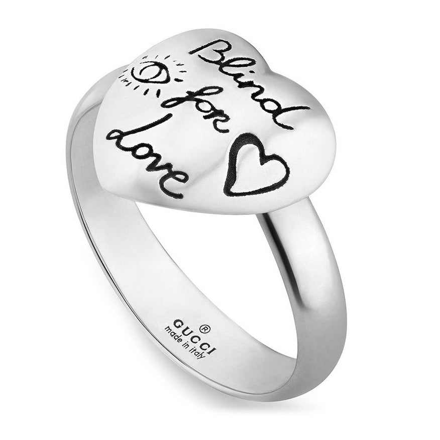 Blind For Love Heart Ring (sterling Silver)