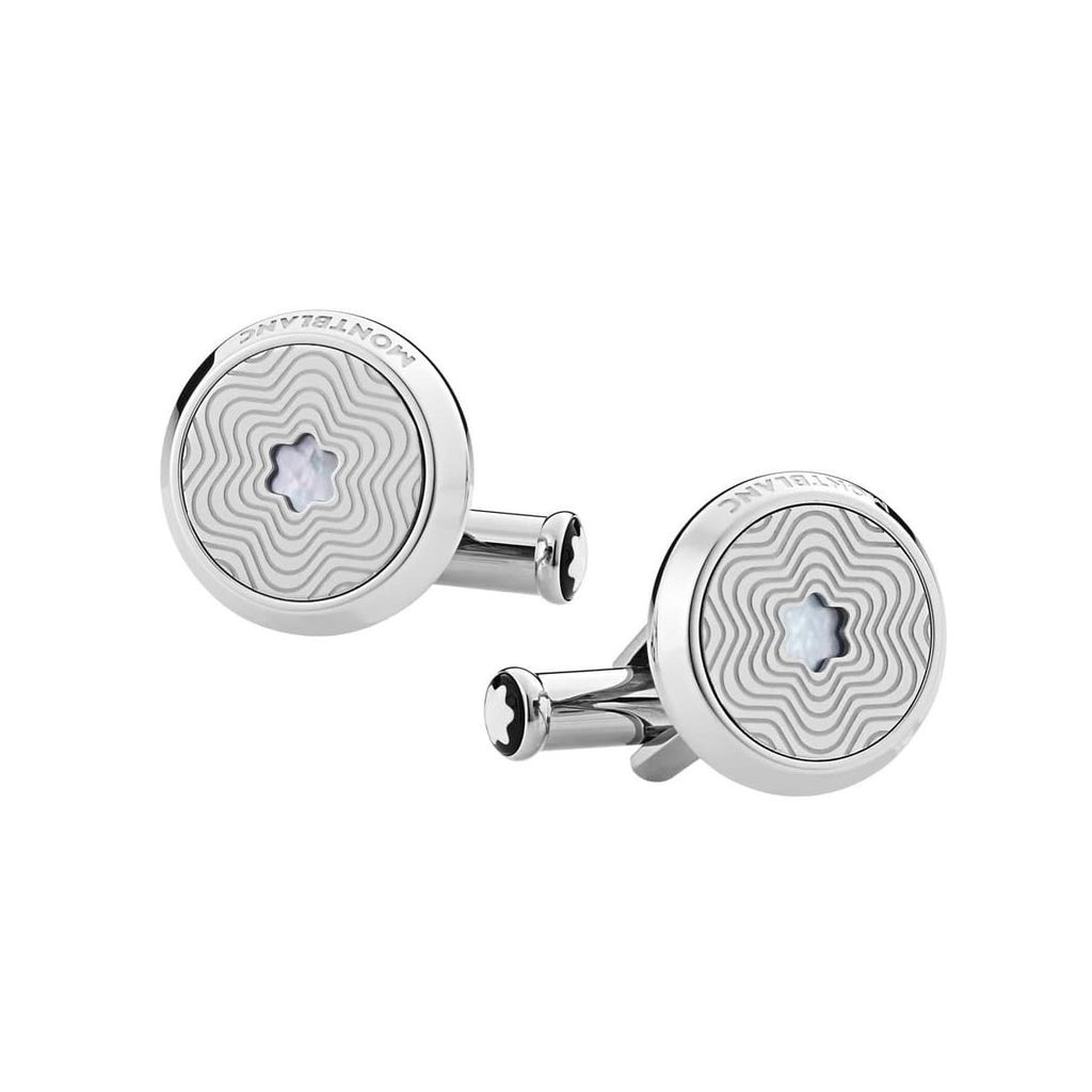Star Stainless Steel & Mother of Pearlcufflinks