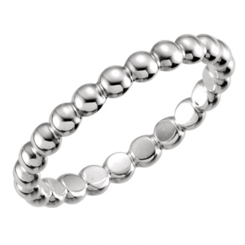 STU01031 - 14KW 2.5MM BEADED BAND SZ 7