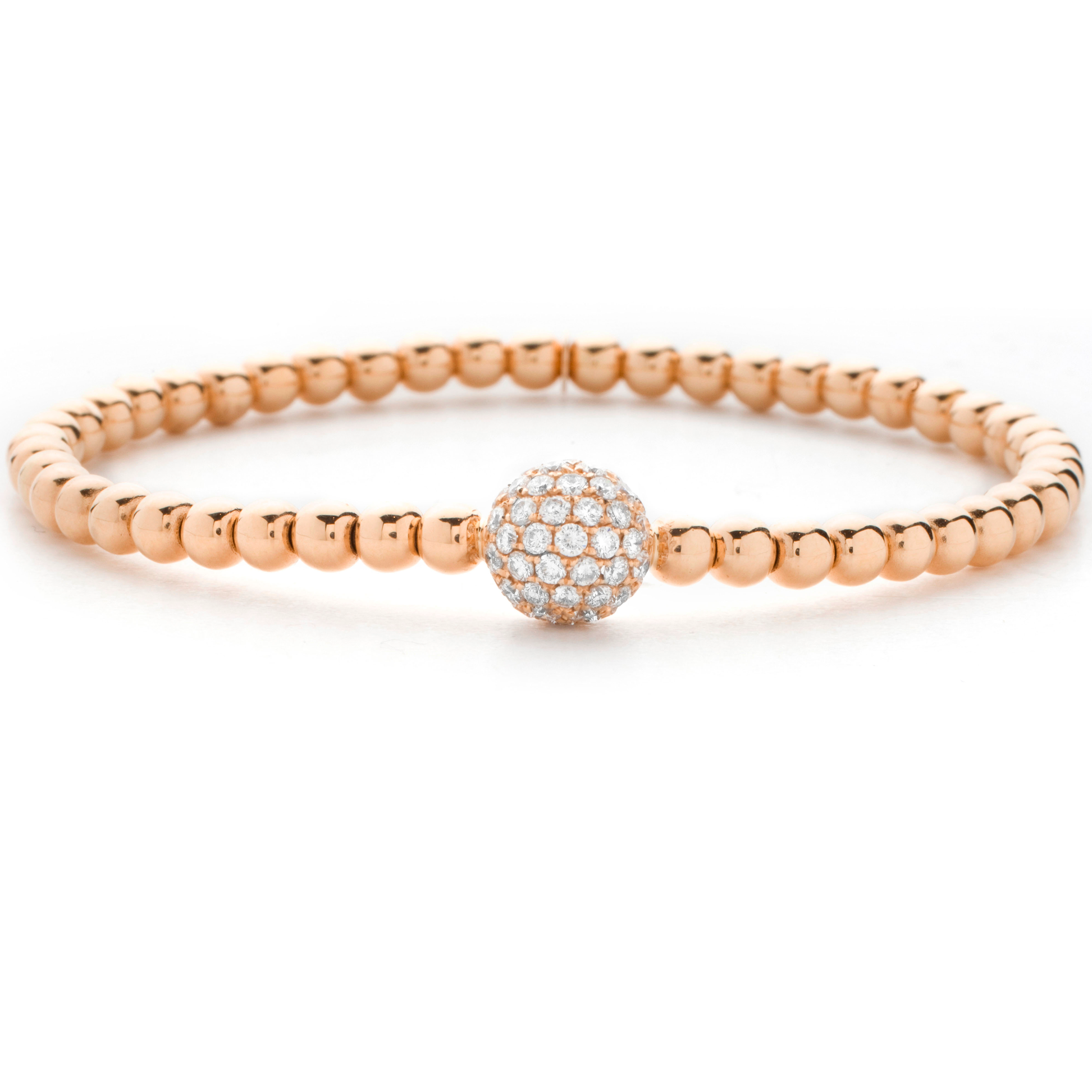 18K Rose Gold Bead Bracelet