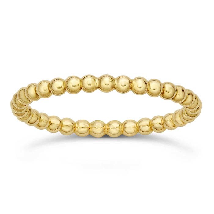RIO01023 - 2MM GF BEADED SZ 8 RING