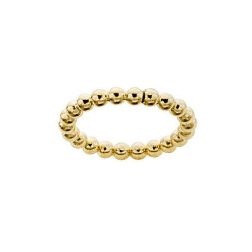 3MM 12/20 Yellow Gold Filled Beaded Ring Size 6
