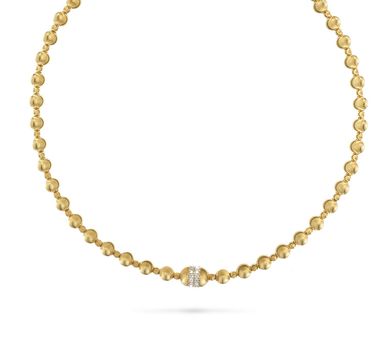 OFB01004 - 18KY EMPIRE BEAD & DIA SHORT NECK