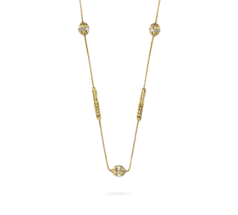 OFB01008 - 18KY OPHIDIA SPIRAL BEAD & DIA LING NECK