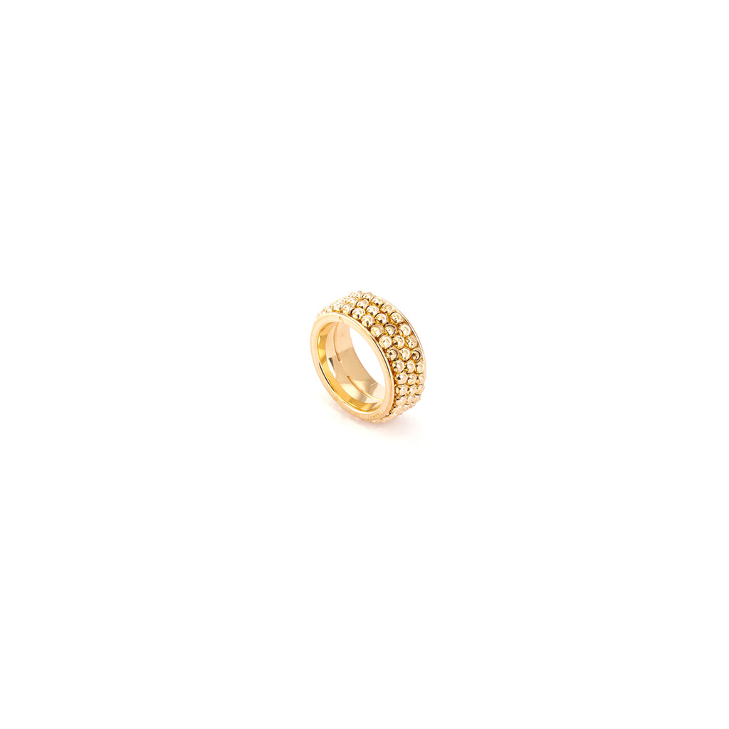 18k Yellow Gold Dora 3 Row Ring