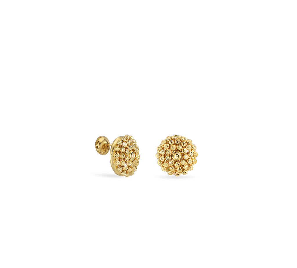 18k Yellow Gold Mimosa Stud Earrings