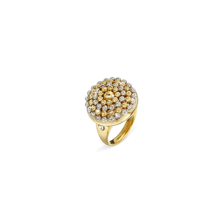 18k Yellow and White Gold Mimosa Ring