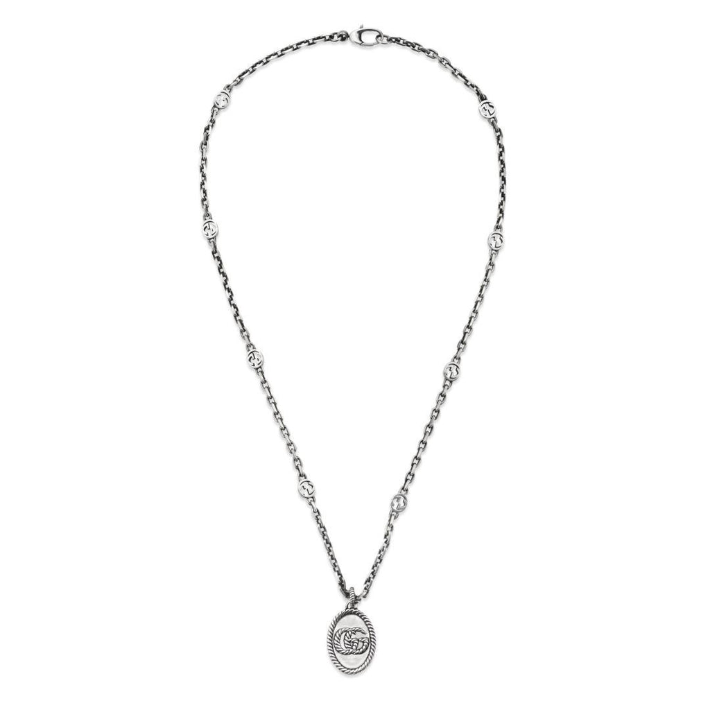 Stainless Steel Long Marmont GG Necklace