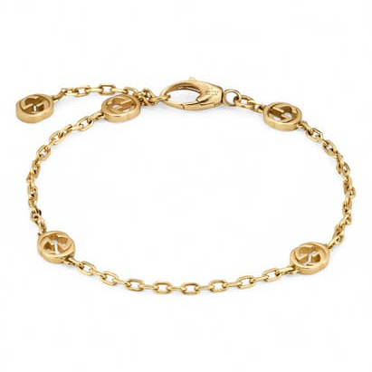 18K Yellow Gold Interlocking GG 4 Station Bracelet