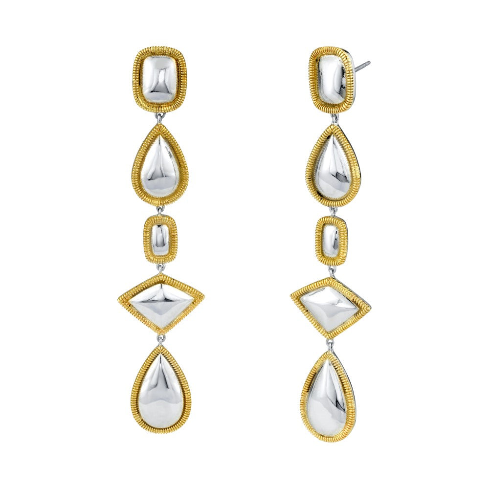 Sterling Silver & 18k Yellow Gold Iconic Drop Earrings