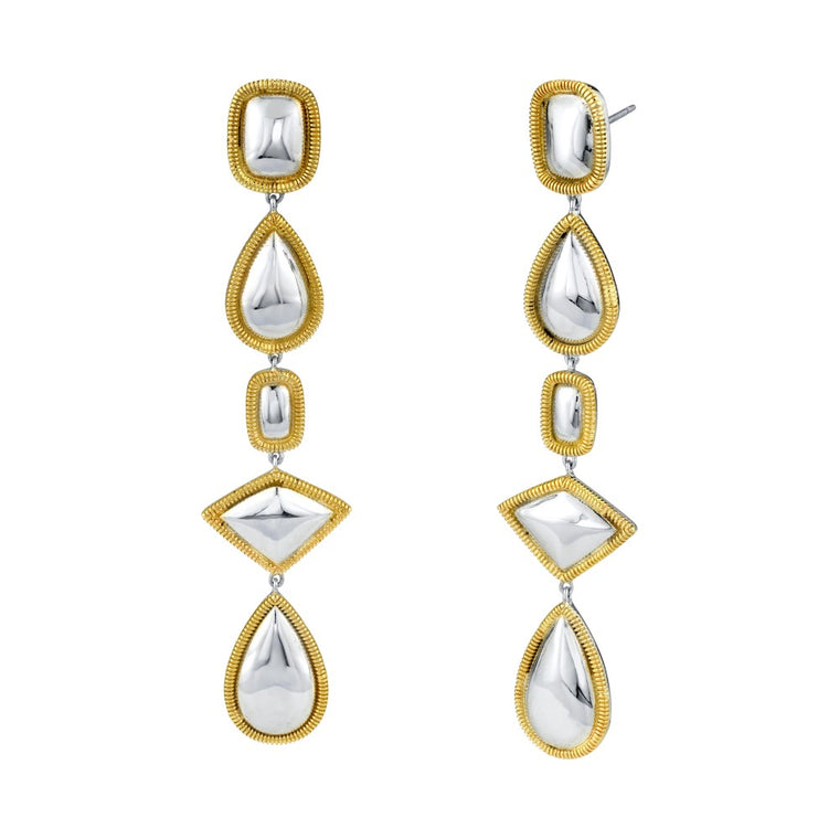 SST01091 - SS/18KY ICONIC DROP EARRING