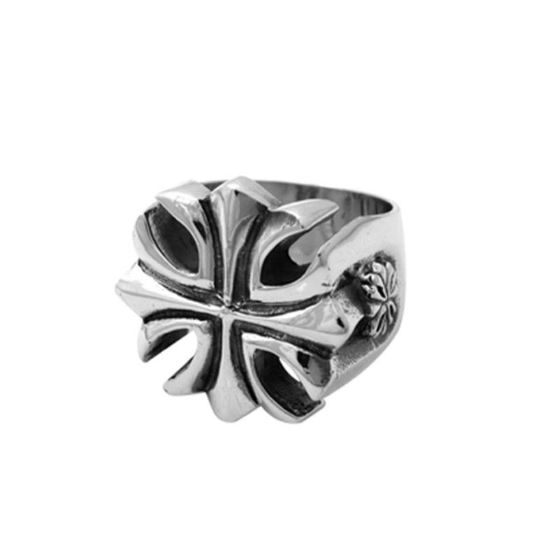 KIN01040 - SS GOTHIC CROSS RING SZ11