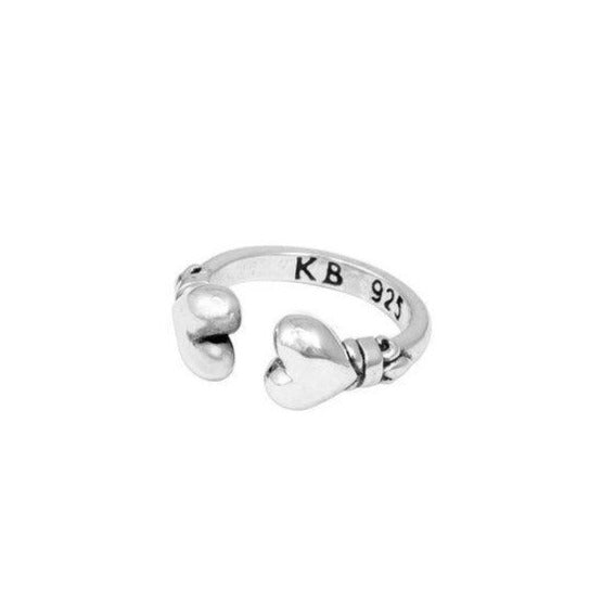 Sterling Silver Open Heart Ring Size 3 (King Baby)