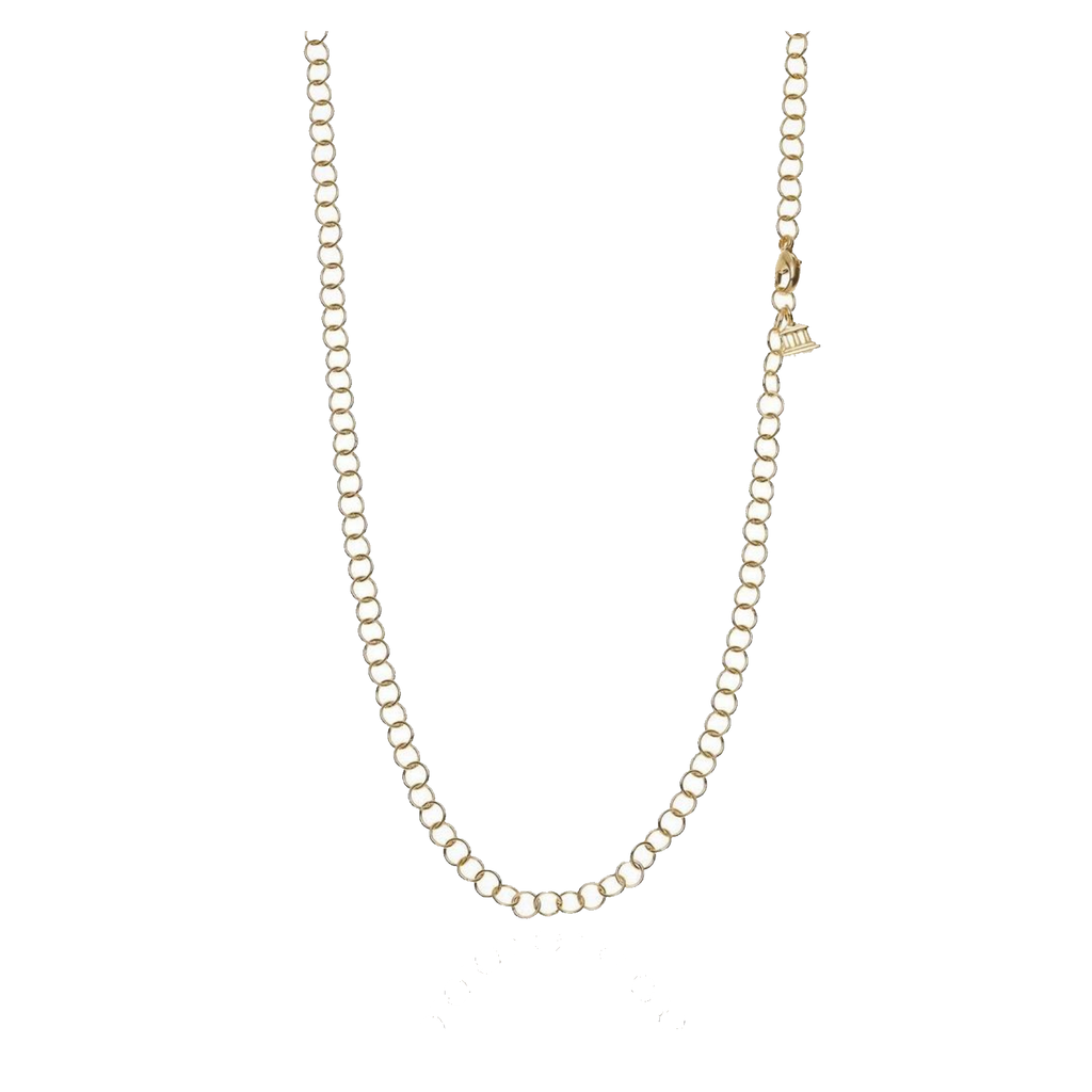 18k Yellow Gold 32' Round Link Chain