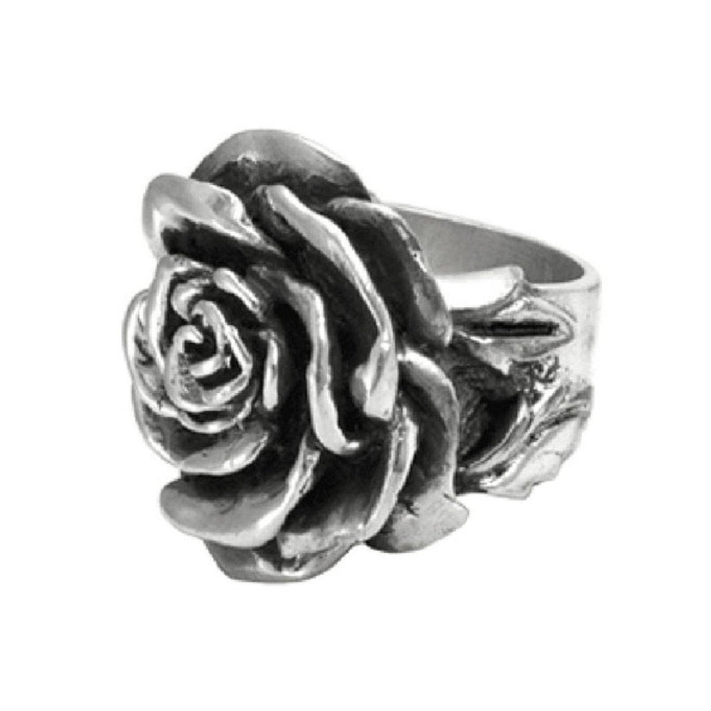 Sterling Silver Large  Rose Ring Sz 7 (King Baby)