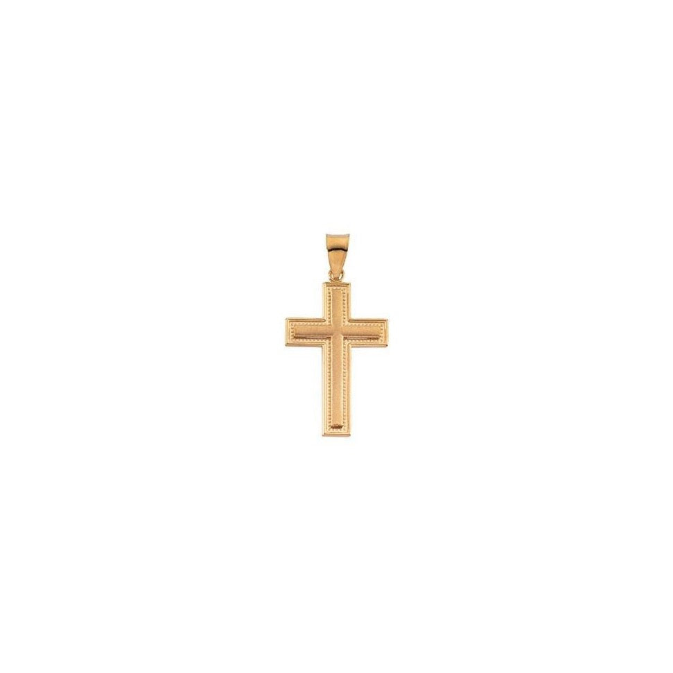 14k Yellow Gold Cross Pendant