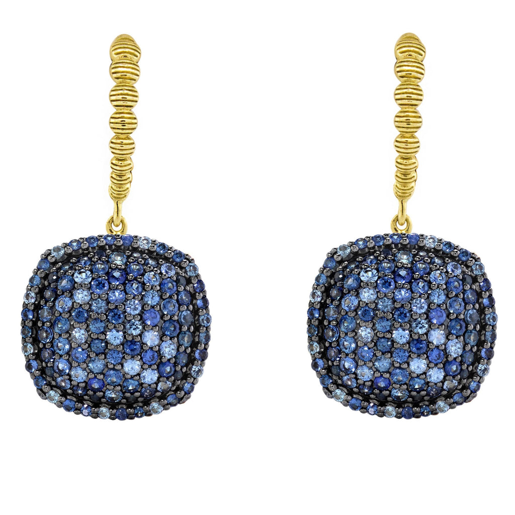 SST01178 - 18KY SAPP & STRIE DROP EARRINGS