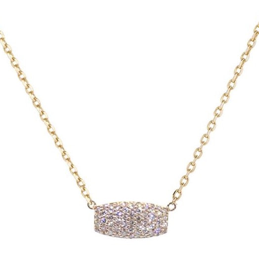 18k Rose Gold Diamond Pave Samantha Pendant Necklace (.25ct)