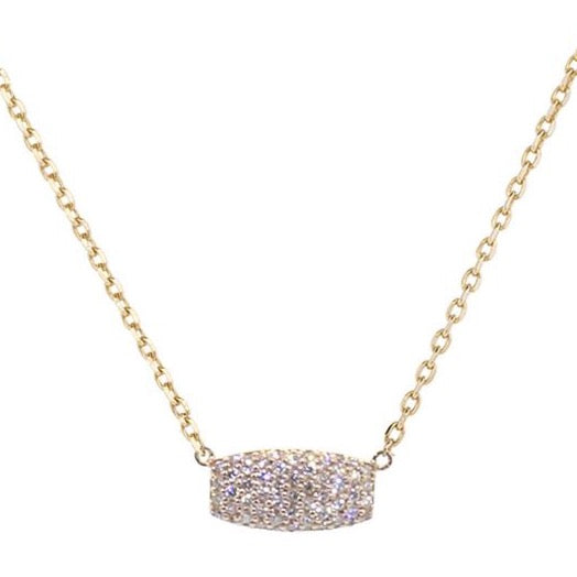 18k Rose Gold Diamond Pave Samantha Pendant Necklace (.25ct)