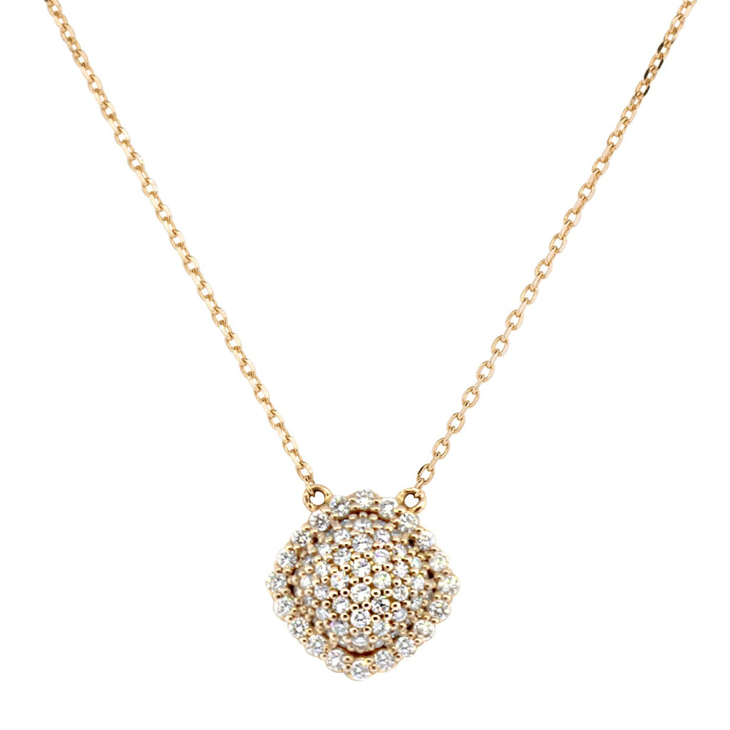 18k Rose Gold Pave Diamond Pendent Necklace (.47ct)