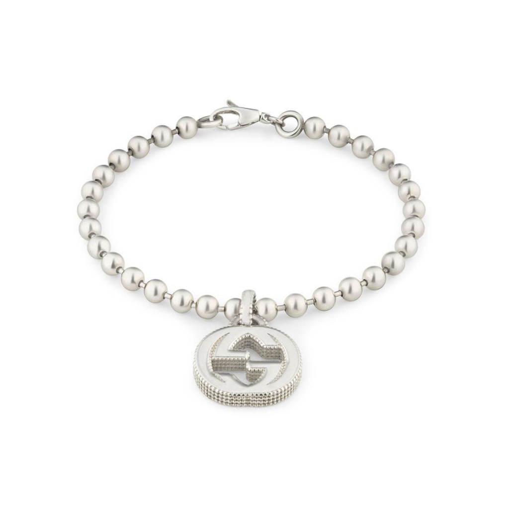 Interlocking G Mens Bracelet (sterling Silver)