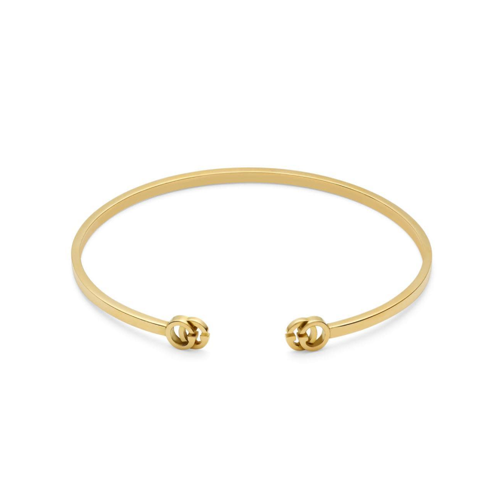 Running G Open Bangle Bracelet (18k Yellow Gold)