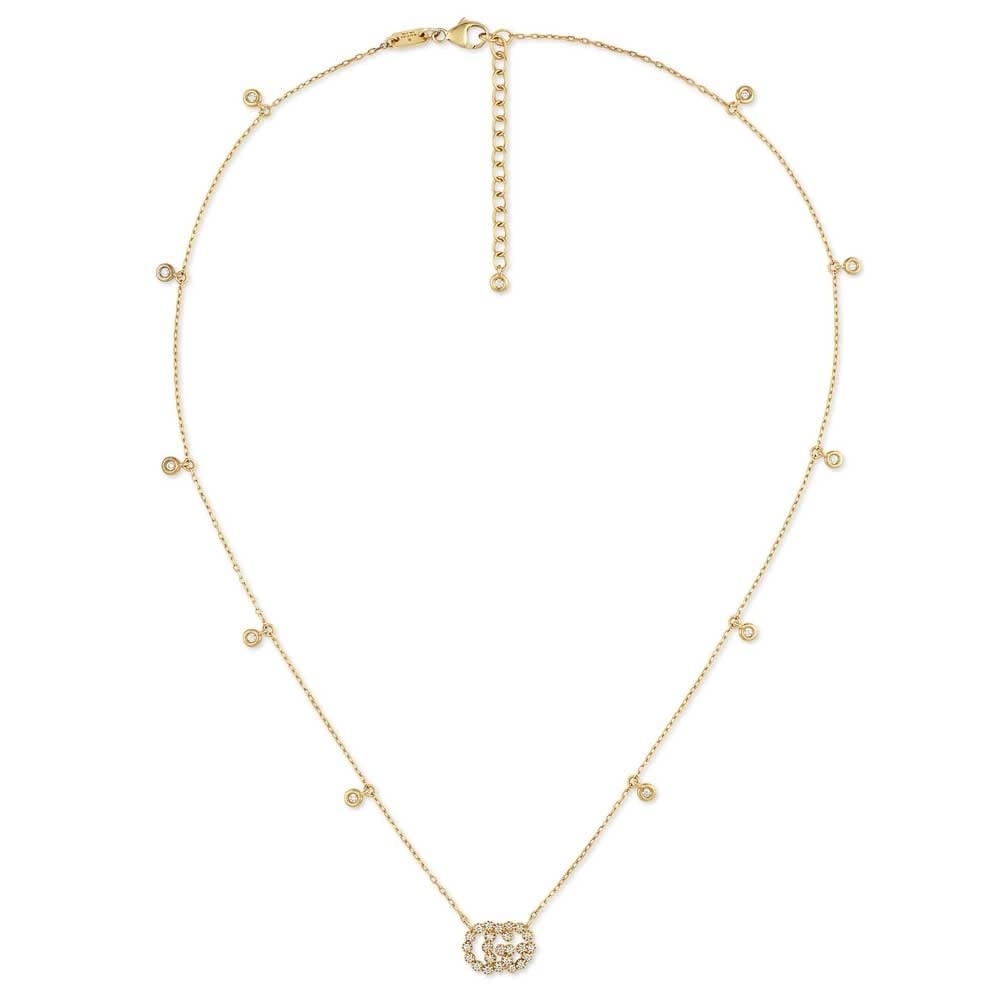 Diamond Running G Necklace (18k Yellow Gold)