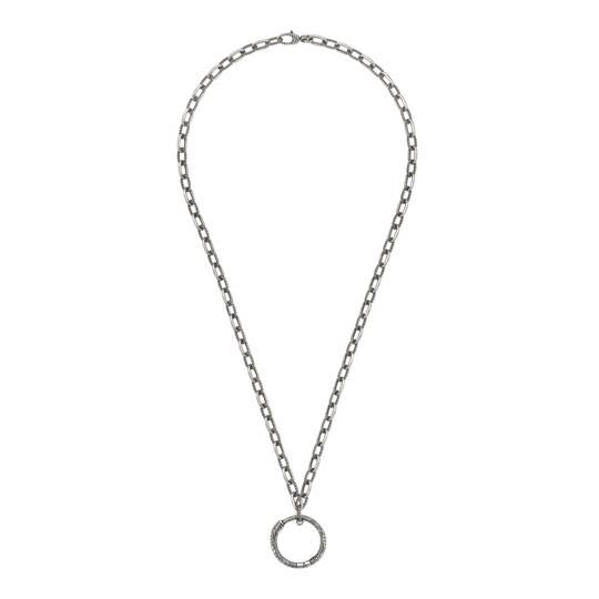 Ouroboros Necklace W-Pendant Ring (sterling Silver)