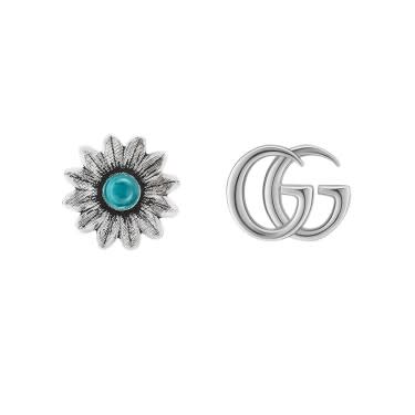GG Marmont Flower Studs Earrings (sterling Silver)