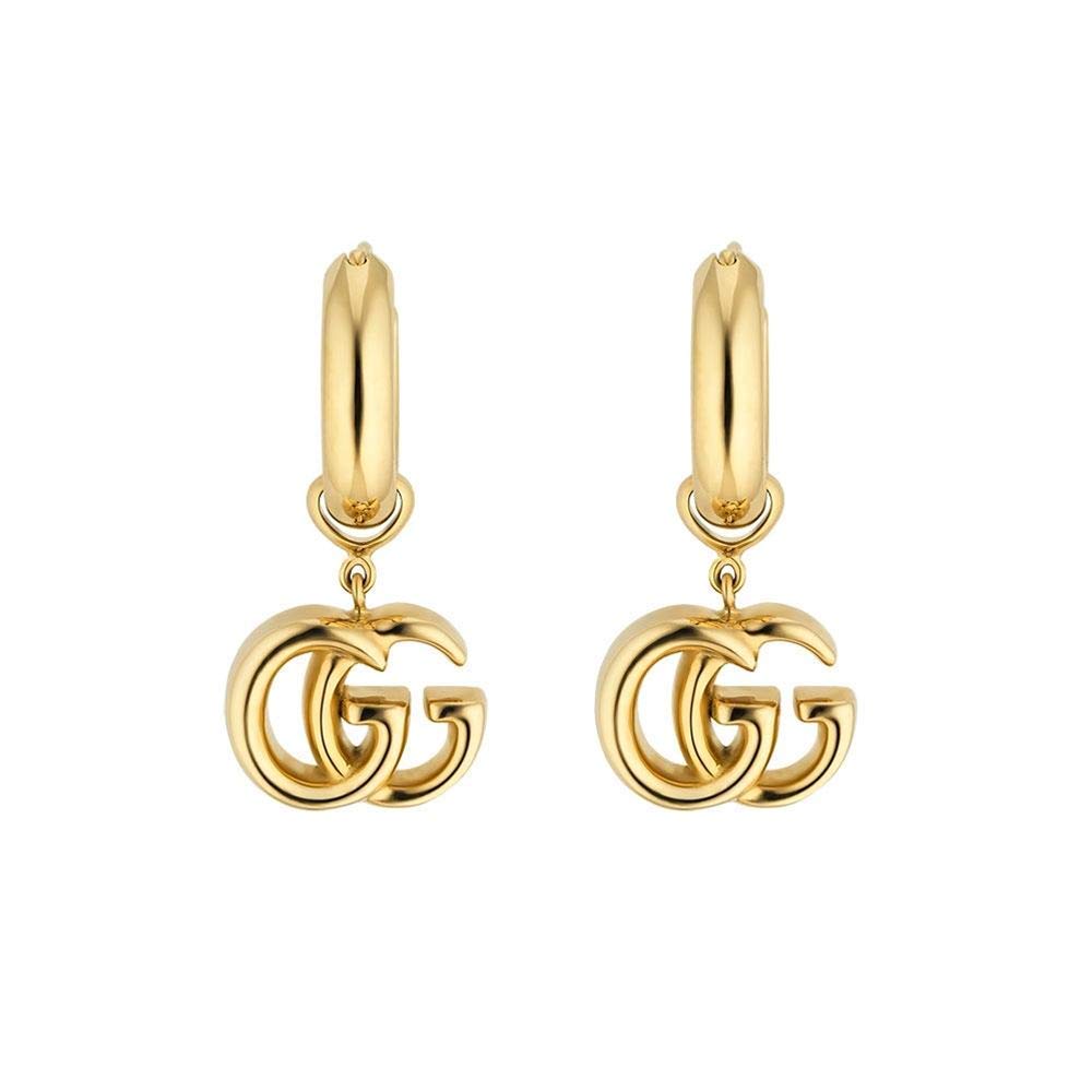 Running G & Hoop Dangle Earrings (18k Yellow Gold)
