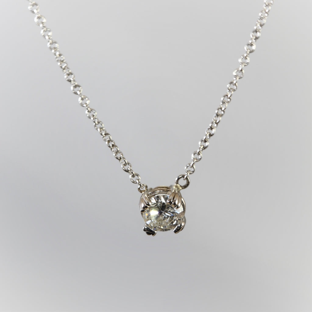 ALT01342 - 14KW DIAM .35CTS  SOLITARE ON 4PRNG NECK