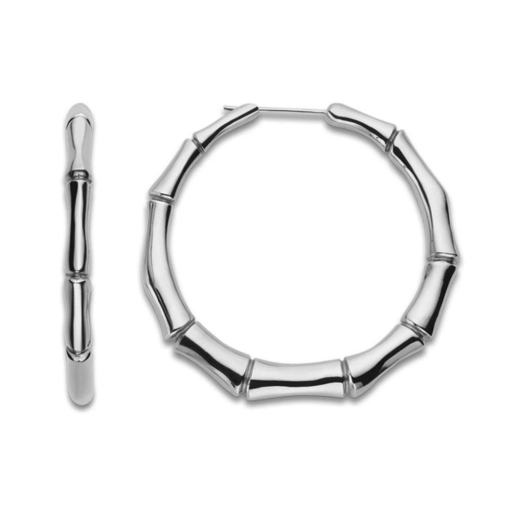 Bamboo Hoop Earring (sterling Silver)