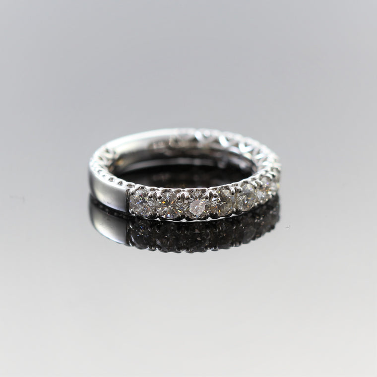 14k White Gold Diamond Band (.84cts)