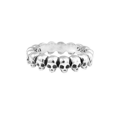 Sterling Silver Skull Infinity Band Size 10  (King Baby)