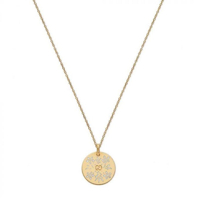 Icon Enamel Blooms Necklace (18k Yellow Gold)
